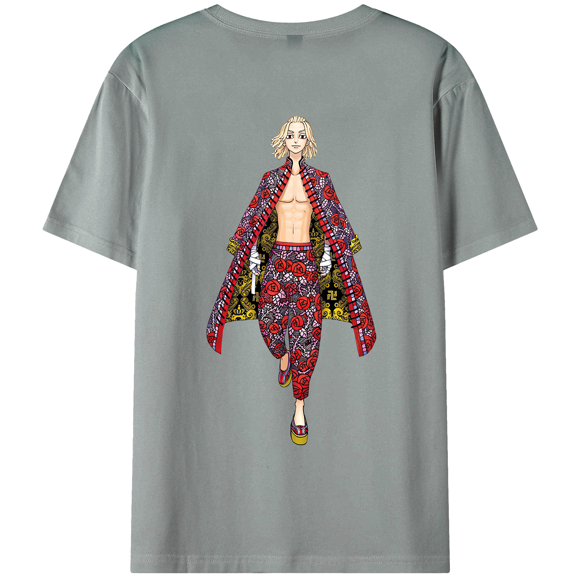 （画像用） 東京リベンジャーズ Tokyo Revengers 綿100％ メンズ半袖Tシャツ（バックプリント） 通気性